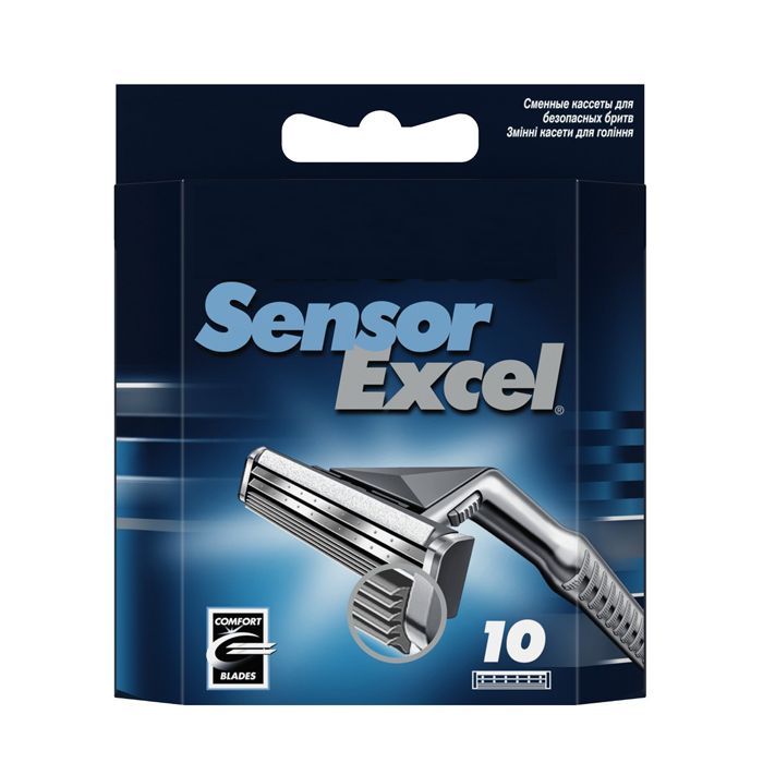 Сменные кассеты для бритья Сенсор Sensor Excel, 10 шт