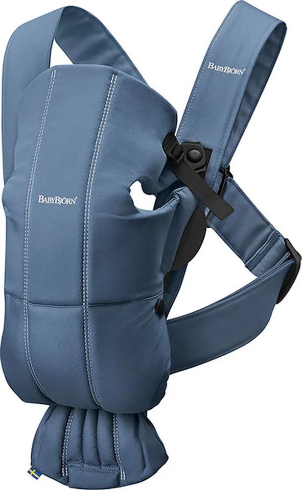 Эрго-рюкзак BabyBjorn Mini Cotton, 0210.74 цвет: Vintage Indigo