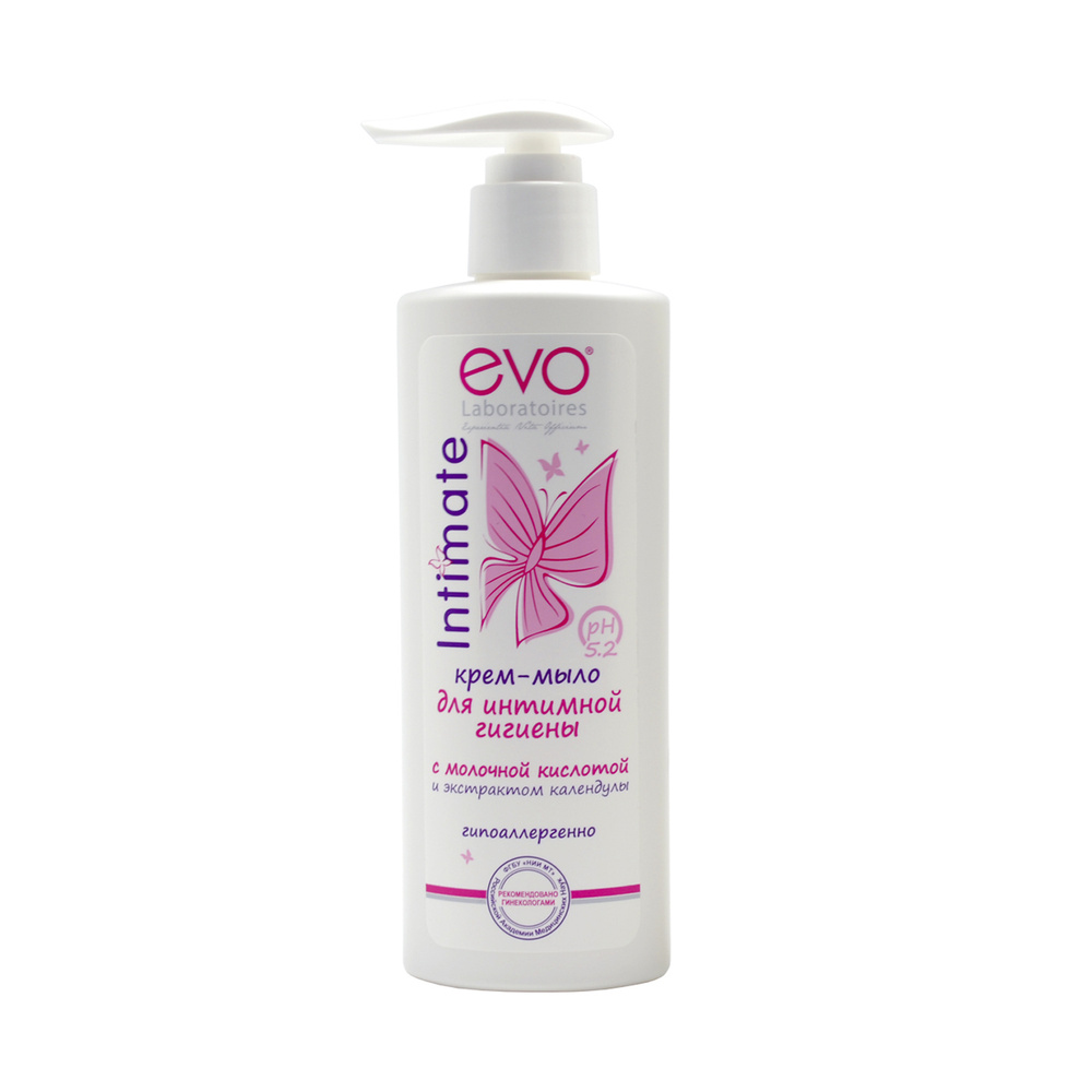 EVO Intimate Крем-мыло для интимной гигиены с молочной кислотой, рН 5,2, 200 мл  #1