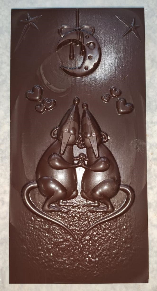 Подарочная шоколадная плитка Frade/Фраде - Ночные мышки (вес-85г) (темный)  #1