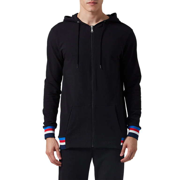 asics long coat fz hoodie