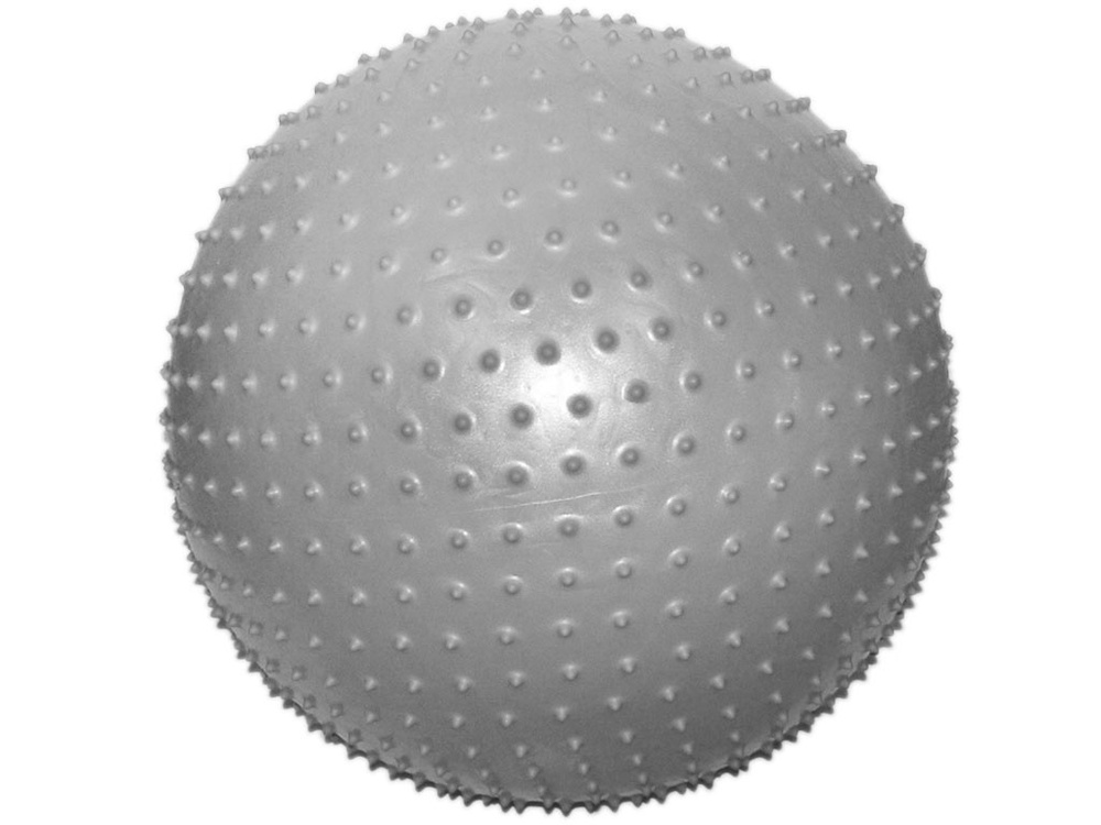Мяч для фитнеса Anti-burst GYM BALL с массажными шипами. Диаметр 75 см: MA-75 1550 г (Серебро)  #1