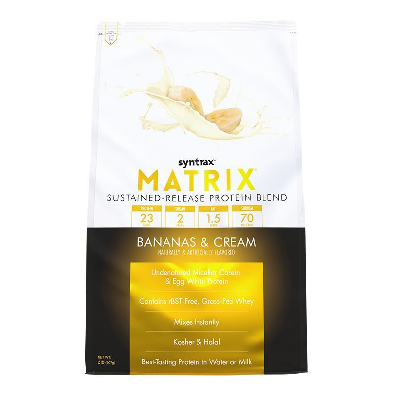 Многокомпонентный протеин Syntrax Matrix 907 гр Бананы и Сливки  #1