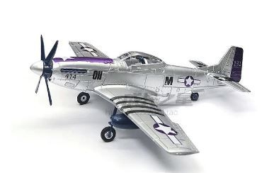 Цветная сборная модель самолета MUSTANG P-51D Fighter 4D 1:48 ВВС США серебро  #1