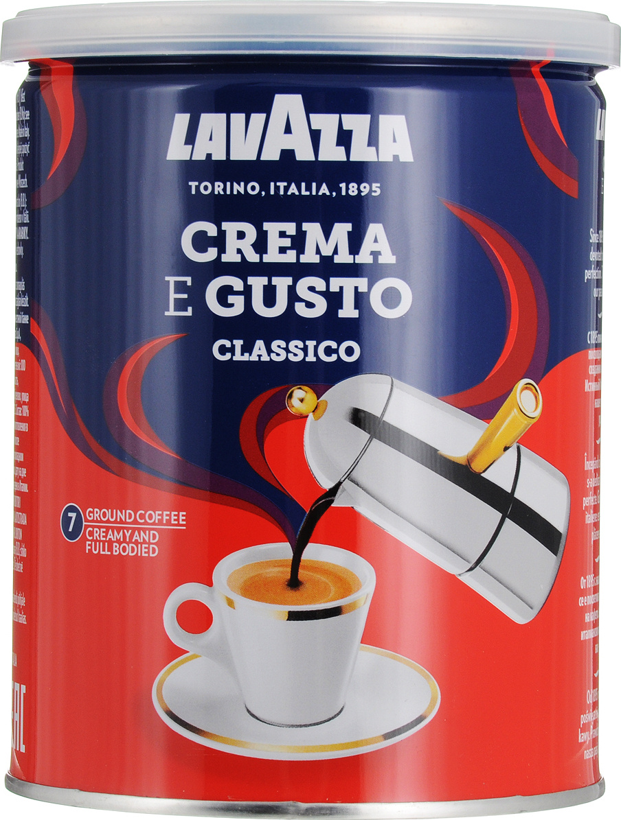Кофе молотый Lavazza Crema e Gusto, 250 г ж/б — купить в интернет ...