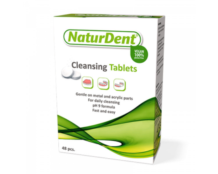 NaturDent Cleansing Таблетки для очистки съемных зубных протезов, 48 шт ...