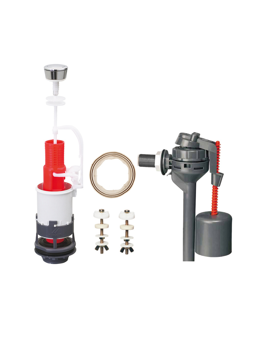 WIRQUIN Однокнопочная арматура MР с заливным клапаном и боковой ...