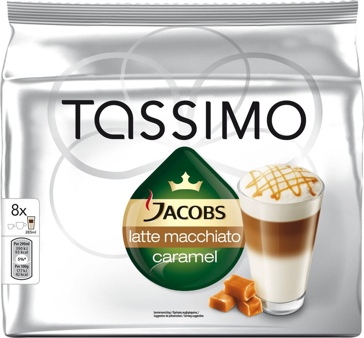 Кофе Tassimo Jacobs Latte Macchiato Карамель, 8 шт — купить в интернет ...