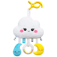 Мягкая развивающая игрушка погремушка-подвеска на коляску / в машину для новорожденного "Облачко", 0+, Мякиши. Спонсорские товары