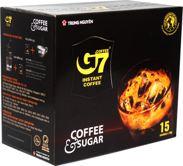 Кофейный растворимый напиток G7 Instant Coffee 2in1 Coffee & Sugar