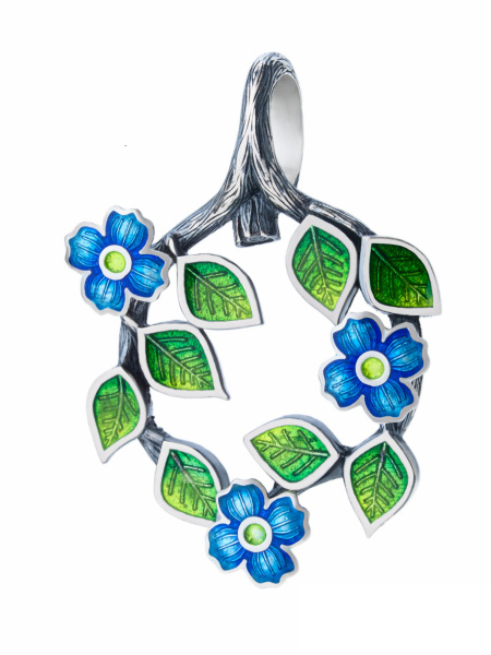 Legenda jewelry Подвеска Незабудки - купить с доставкой по выгодным ...