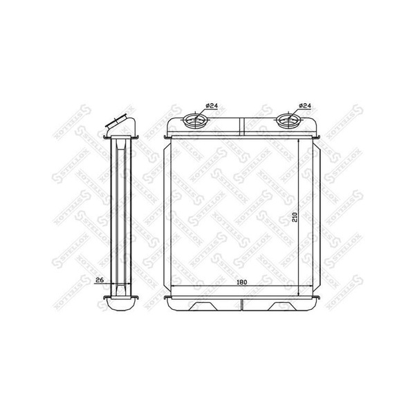 Радиатор печки stellox. Stellox10-01201-SX. 1035085sx.