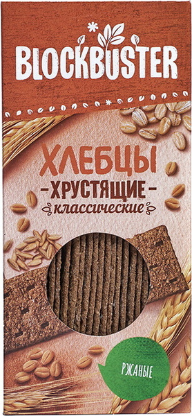 Хлебцы Blockbuster ржаные, хрустящие, 130 г - купить с доставкой по ...