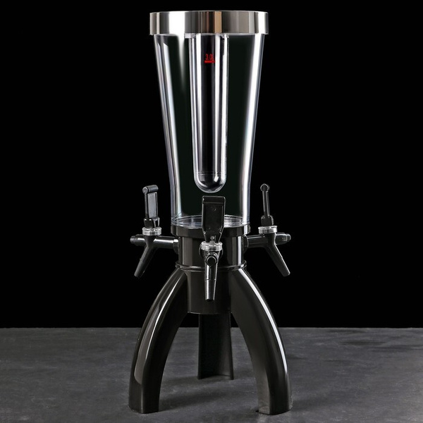 Башня пивная "Ракета", 3 л, 3 крана, цвет чёрный / Посуда для дома ...