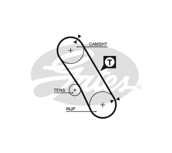 Ремень ГРМ GATES 5309XS 859715309 HR-76-111-25 HYUNDAY 1.6 1.8 16v; NISSAN CD20 