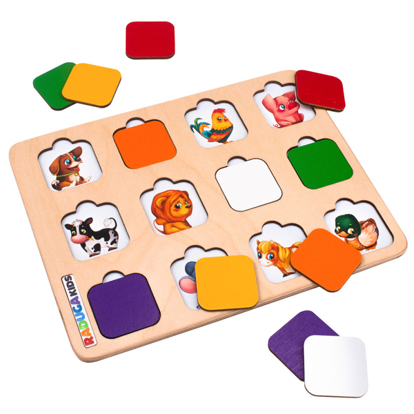 Обучающая игра Животные Кто там? развивающие игрушки для малышей от 1 ...