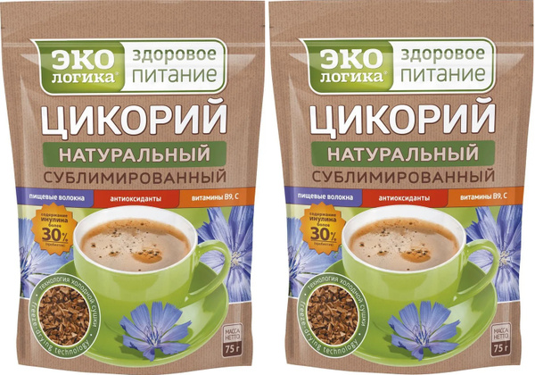 Экологика цикорий сублимированный в пакете, 75 г, (Набор из 2 шт ...