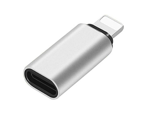 Переходник Type C Lightning мама - папа OTG P 04 серебро / Адаптер ...