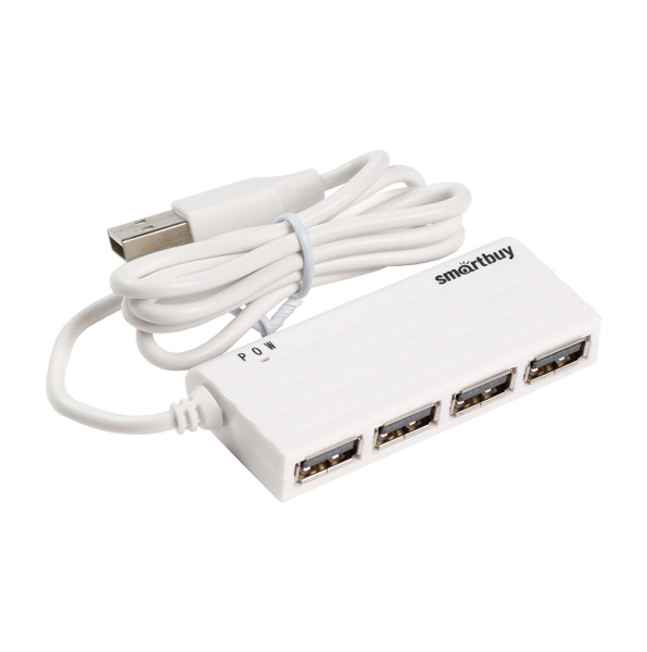 Картридер USB - Xaб SmartBuy SBHA-6810 -4 порта (белый) - купить с ...