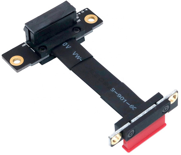 Кабель удлинитель PCI-E x1 (90 - 90 градусов) для райзера GSMIN DP55 ...