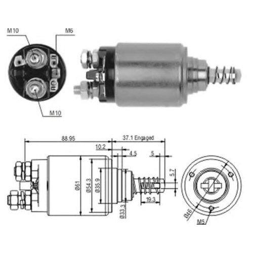 Втягивающее реле стартера гольф 2 Втягивающее реле стартера Magneti Marelli 940113050186 - Magneti Marelli арт. 94