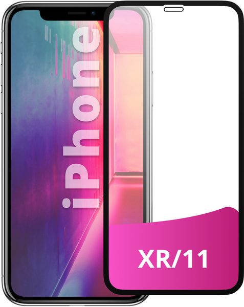 Полноэкранное защитное 3D стекло для телефона Apple iPhone XR и iPhone ...