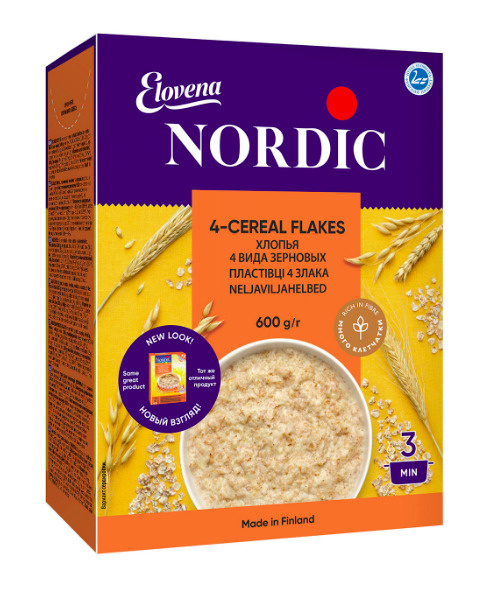 Хлопья Nordic 4 вида зерновых - купить с доставкой по выгодным ценам в ...