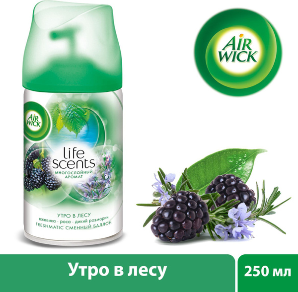 Освежитель воздуха AirWick Freshmatic Life Scents. Утро в лесу, сменный ...