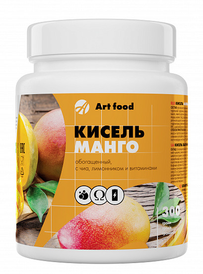 Арт Лайф Кисель Манго, 300 г. Кисель, обогащенный семенами чиа ...