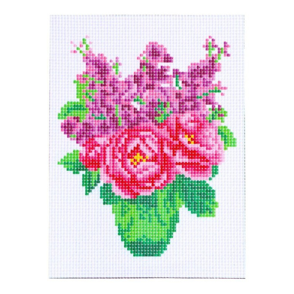 Канва для вышивки крестиком Букет с сиренью , 20х15 см - купить с ...