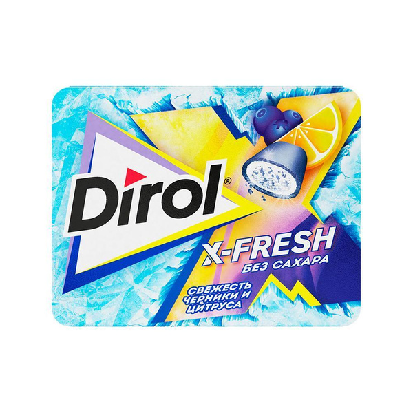 DIROL / ДИРОЛ X-FRESH Жевательная резинка, Свежесть черники и цитруса ...