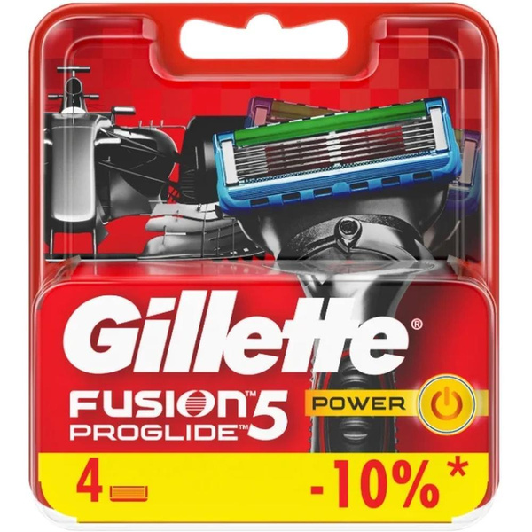 Gillette Сменные кассеты Fusion5 ProGlide Power, 4 шт. - купить с ...