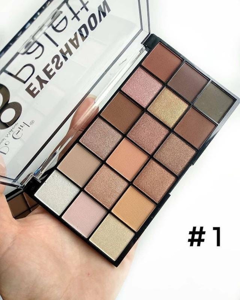 Палетка Тени для век 18 матовых и перламутровых сияющих оттенков №01 ...