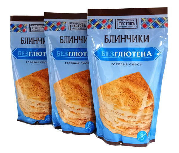 Смеси сухие Блинчики традиционные без глютена по 250 гр., 3 шт ...