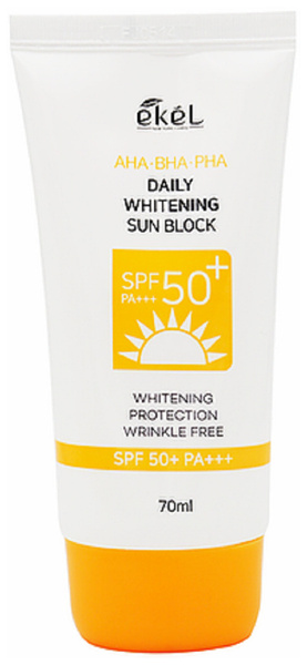 Ekel Солнцезащитный крем Daily Whitening Sun Block AHA BHA PHA SPF 50PA ...