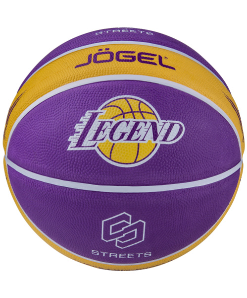 Мяч баскетбольный JOGEL Streets LEGEND, 7 размер, фиолетовый, желтый ...