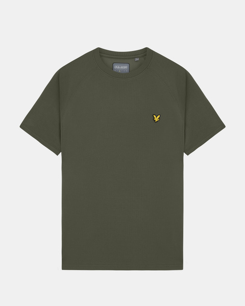 Футболка Lyle & Scott, размер 46, цвет оливковый, 100% полиэстер ...