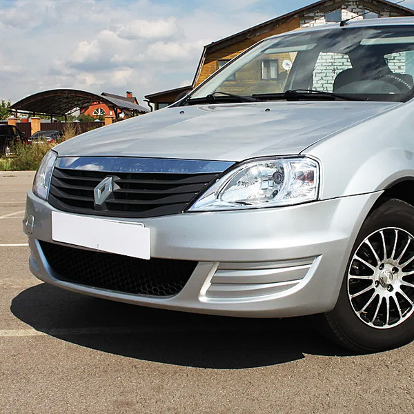 Бампер передний в цвет Renault Logan 1 Рено Логан (2009-2015) фаза 2 в ...