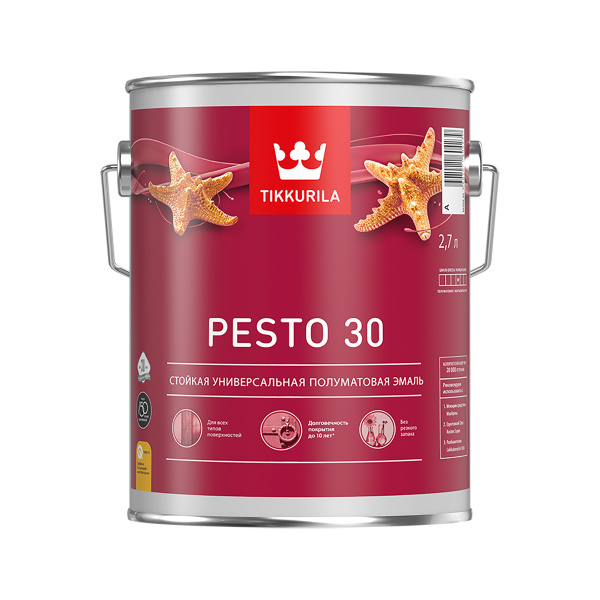 Эмаль Tikkurila Pesto 30 - купить в интернет-магазине OZON по выгодной ...