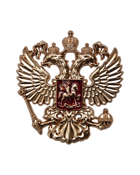 Золотой Герб РФ наклейка на телефон из металла наклейка герб России ...