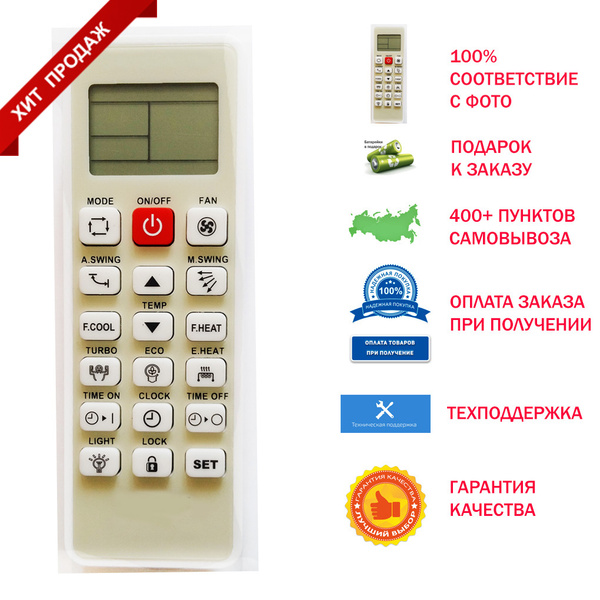 Пульт для кондиционера MITSUBISHI Electric универсальный (подходит на ...