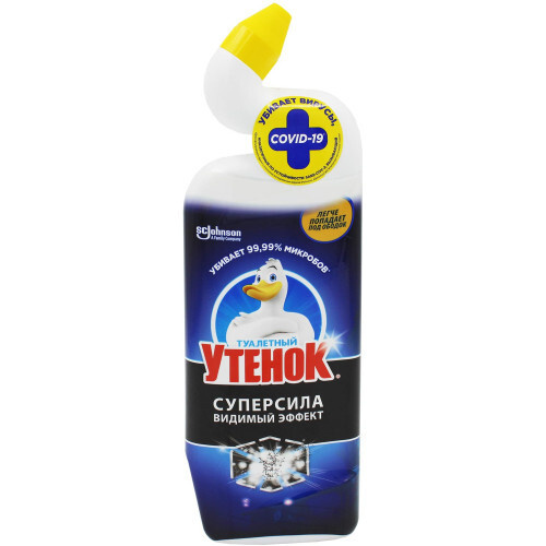 Туалетный Утенок Средство чистящее для туалета Супер Сила, видимый ...