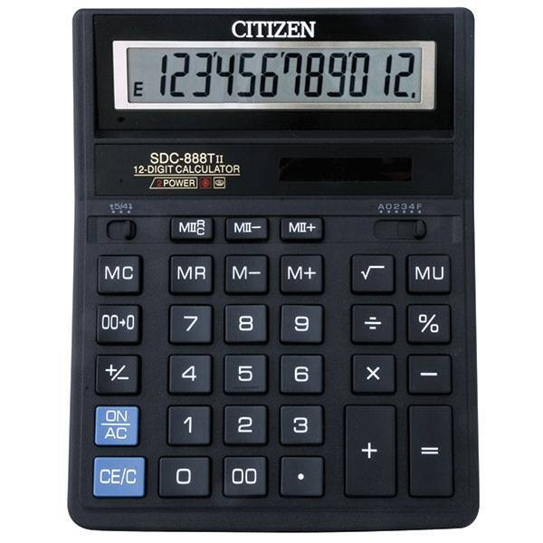 Калькулятор настольный CITIZEN 12 разрядный SDC-888TII - купить с ...