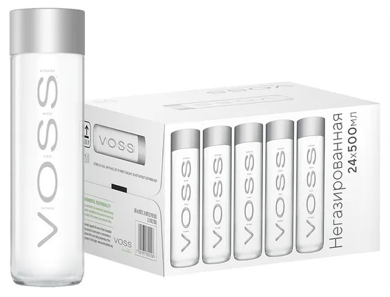 Вода минеральная Voss / Восс негазированная ПЭТ 0.5 л (24 штук ...