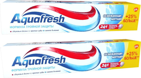 Зубная паста Aquafresh освежающе-мятная / Аквафреш формула тройной ...