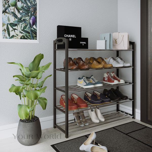 Этажерка для обуви easyroom WYJK05, Металл, ABS пластик, 80x25.5x82 см ...