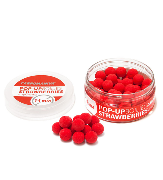 Блесна Бойлы плавающие КАРПОМАНИЯ с аром. клубники 14мм 60гр (банка ...
