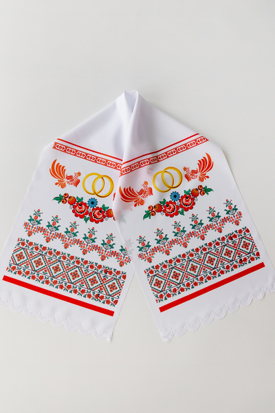 Рушник для каравая/иконы/на пасху/свадебный белый с узорами купить по ...