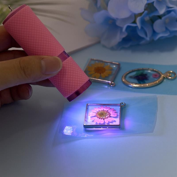 Фонарик лампа для сушки эпоксидной смолы и УФ клея UV+LED, 9W ...