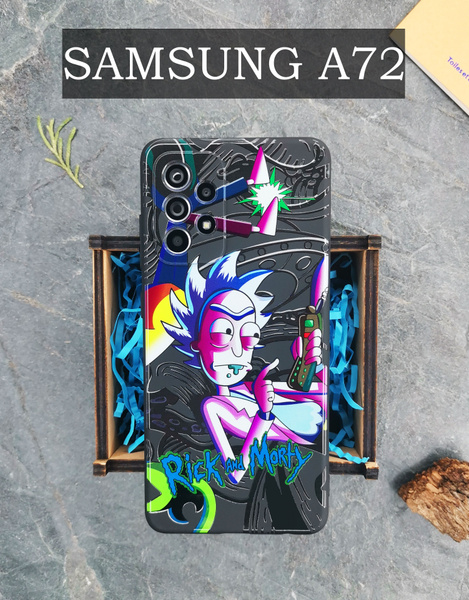 Силиконовый чехол Рик и Морти для Samsung Galaxy A72 / Самсунг А72 ...